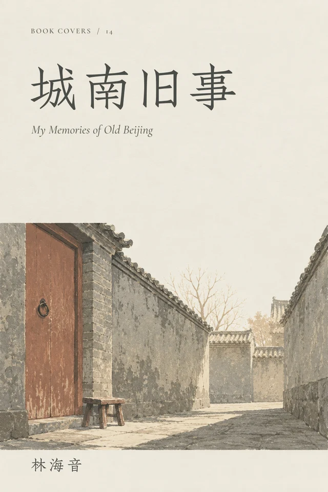 石灰色的窄巷里，一张小板凳靠着赭粉色门口。